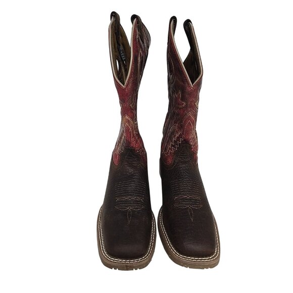 Laredo Men's 7977 Kosar Leather Square Toe Cowboy Western Boot Brown Size 9D - Picture 6 of 7